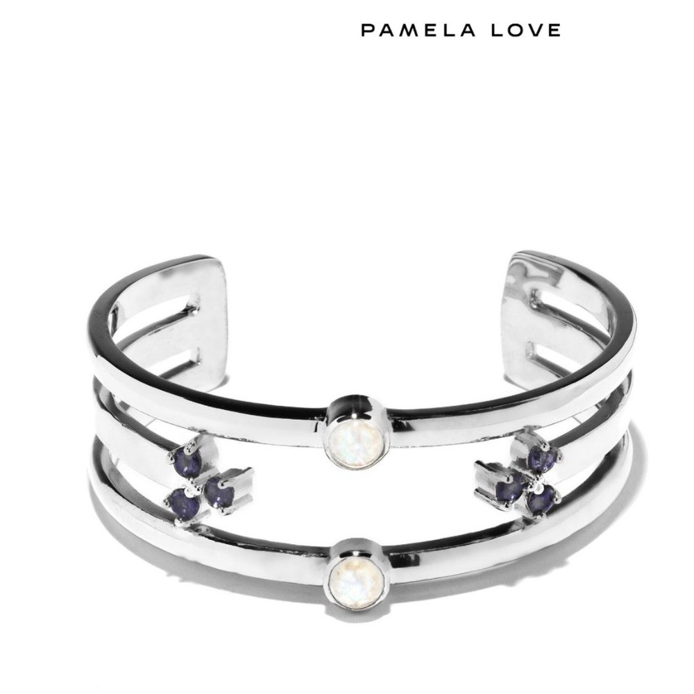 Pamela Love "kinetic cuff"  with iolite and moon stone